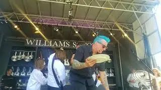 Tre Cool Culinary Stage Selfie Food Handout BottleRock Napa 2018