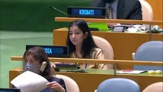 UN General Assembly Pakistani blind girl Verses Indian girl.