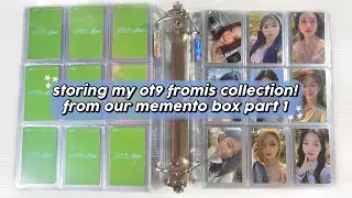 storing my ot9 from our memento box collection! ✿ fromis_9 photocard organization part 1!