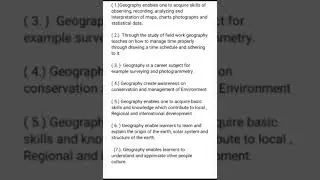 IMPORTANCE OF STUDYING GEOGRAPHY.