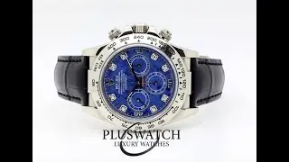 Rolex Daytona White Gold Sodalite Diamonds 16519