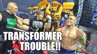 GTS WRESTLING: Transformers Trouble! WWE Mattel Figure Matches PPV Event!