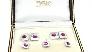 Tiffany & Co. Star Ruby Diamond And Platinum Dress-Set, Circa 1950 - Moira Fine Jewellery