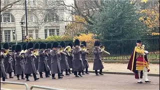 State Visit of Qatar - Bands and Guards March back to Barracks