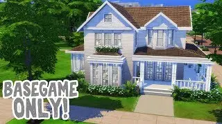 Base Game Only! Suburban Family Home || The Sims 4: Speed Build