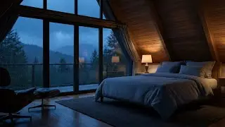 Sleep Tonight: Rain piano for sleep, Cozy Blue Bed, Stop Thinking 😴