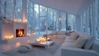 🪟🎶 Cozy Winter Piano Music | Snowy View Beyond the Window for Calm Focus and Stress Relief