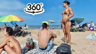 🌊 Calm Beach Walk in 360&deg; | Real Life Coastal Experience | 8K 60fps