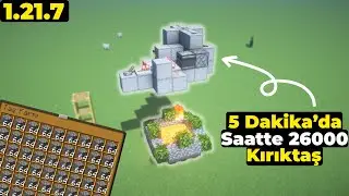 5 DAKİKADA SINIRSIZ TAM OTOMATİK KIRIKTAŞ FARMI - MİNECRAFT - 1.21.7