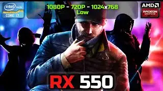 Watch Dogs Legion | RX 550 2GB | 1080P - 720P - 1024x768 | Low Settings