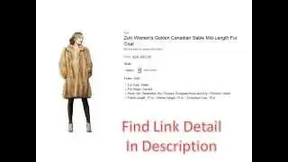 Zuki Women's Golden Canadian Sable Mid-Length Fur Coat