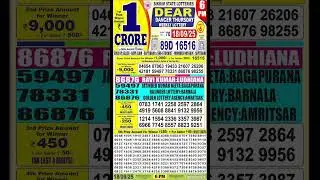 Sikkim State Lottery Result Today 6 PM | 18 September 2025 | Thursday Weekly Dear Lottery Live Draw