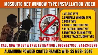 Window type installation video | AluminiumFrame Powder coated | SS 304 grade | Mosquito Nets Chennai