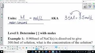 Solutions Lesson 3: Molar Concentration