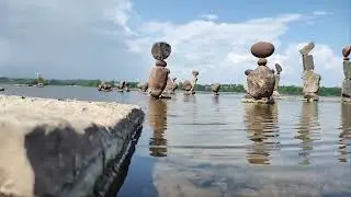 @krupatmak Balancing rock sculpture by John Felice #art #artwork @johnfeliceCeprano #ottawa