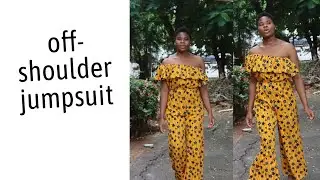 How to make off shoulder jumpsuit with ruffles