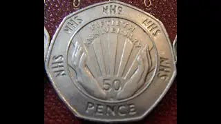 Finds from a recent &pound;50 Fifty Pence Coin Hunt from the bank.