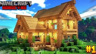 I Made A Beautiful House In Minecraft Hardcore PE EP.1🤯 || Minecraft Hardcore🔥