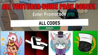 ALL YOUTUBER VOICE PACK CODES IN ROBLOX ARSENAL!!