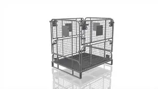 Foldable stacking crate