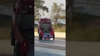 1/4 mile wheelstander! #wheelie #wheelstand #v8 #bigblock