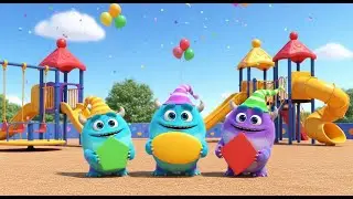 Learn Shapes at the Monster Playground 👾🎠🧸 | Preschool Learning Video | Fun Shapes for Kids