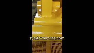 tower crane mast section painting #mastsection #towercrane #towercranefactory