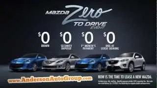 Anderson Auto Group - $0 To Drive Mazda Sale