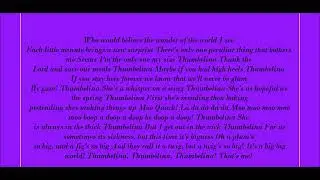 Thumbelina, Thumbelina Lyrics