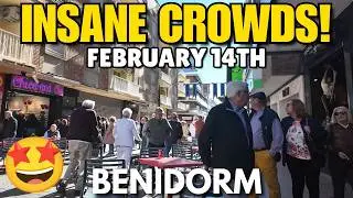 Benidorm - CROWDED Old Town, Shops & FULL Bars on the Strip! 🤩🍺