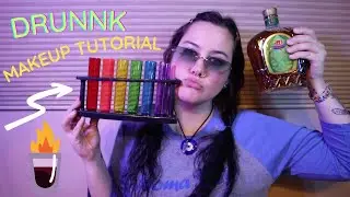 DRUNK MAKEUP TUTORIAL + HAIR DYE