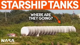 SpaceX Removes Starship Tanks at LC-39A