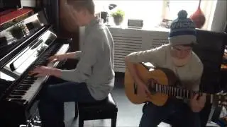 John Legend - All of me [Piano/Guitar] cover by Sanderpiano1 and jim