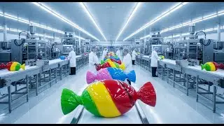 Inside a Modern Candy Factory: From Sugar Mixing to Colorful Sweet Treats (The Whole Process)