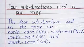 Four sub-directions used in the map