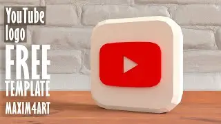 YouTube logo DIY. How to make a papercraft.