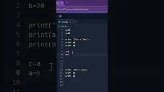 Python Swap 2 numbers 