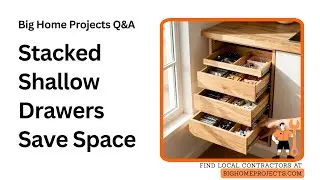 Stacked Shallow Drawer Towers with Full-Extension Runners