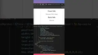 Creating Stunning Flip Card Animation With Pure CSS #shorts #coding