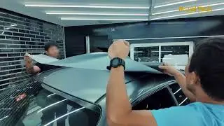 Dodge Challenger Matte Black PPF Installation at Royal Tech Autos Abu Dhabi