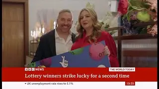 Couple win &pound;1m lottery jackpot for second time (UK) 16/Dec/2025