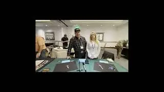 The 2023 Solvang Custom Knife show at the Table of Shaun and Sharla Hansen of S Hansen Knives.