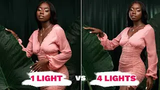 ONE LIGHT VS FOUR LIGHTS. A STUDIO LIGHTING PHOTOGRAPHY BTS || More lights = better photos?