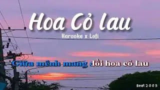 Karaoke Hoa Cỏ Lau &ndash; Phong Max Beat lofi Hạ Tone | Beat 2 0 0 3