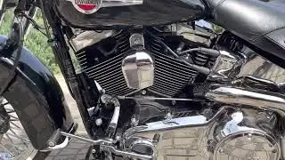 Harley Davidson Softail HERITAGE 2016 ABS Balck Cholo Fishtail Pipes LoudPipesCycles