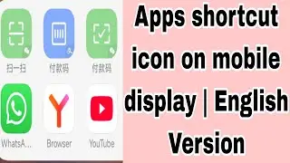 Apps shortcut icon on mobile display | English Version