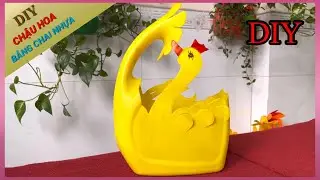 Ý tưởng thủ công chai nhựa| Làm chậu hoa Thiên Nga siêu dễ thương | #146