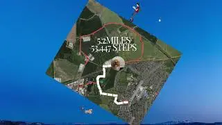 Watch Winnie`s walking GPS route showing steps taken