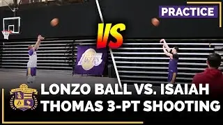 Lonzo Ball vs. Isaiah Thomas In 3-Point Shoot Around After Practice