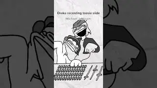 When Drake recorded toosie slide #animation #offward #shorts #viral #funny #drake #michaeljackson